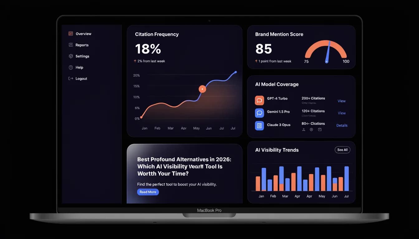 Best Profound Alternatives 2026 — AI visibility tools comparison hero image