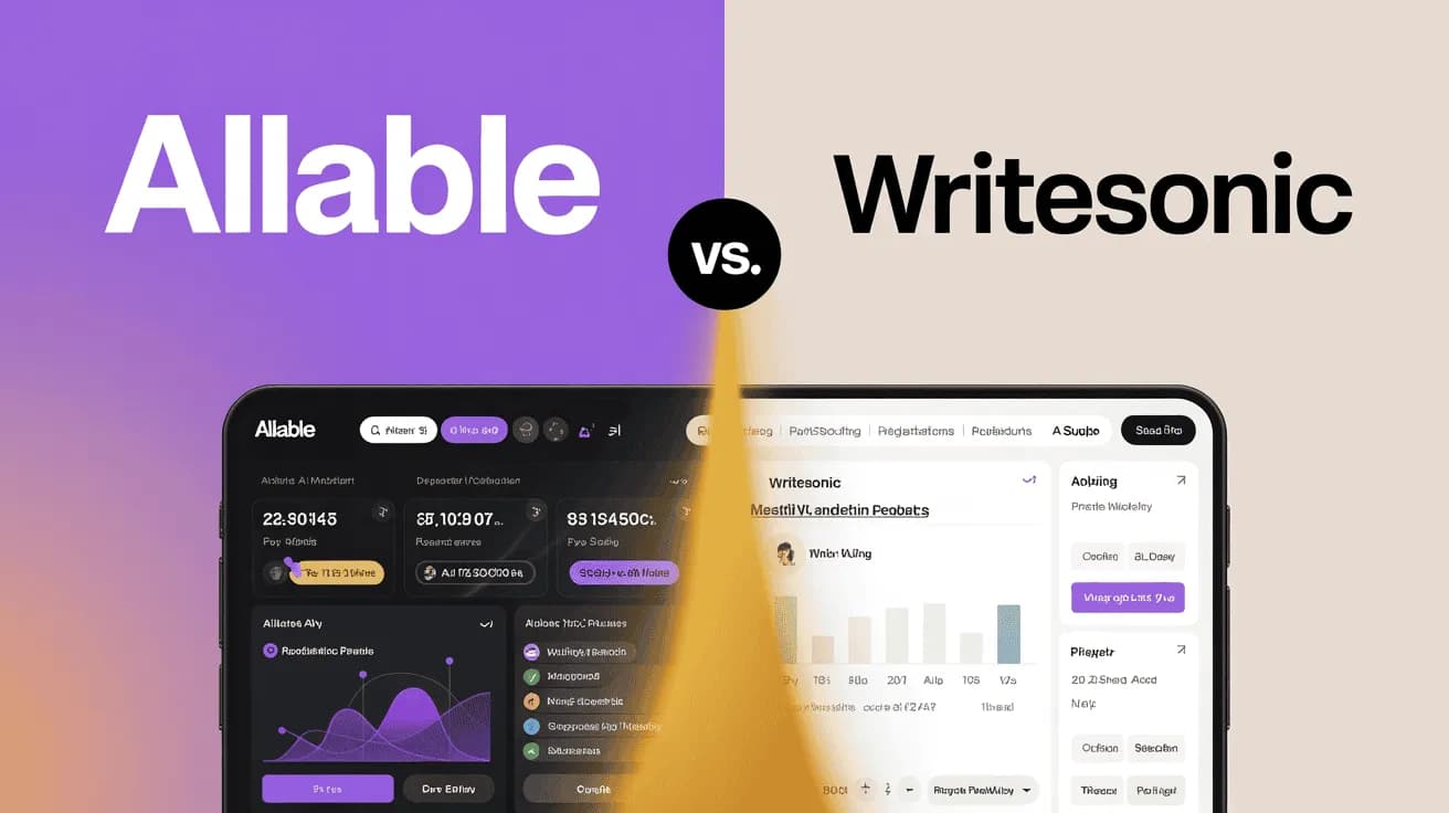 Allable vs Writesonic comparison - native AI marketing platform vs integration-dependent tool